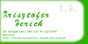 krisztofer herich business card